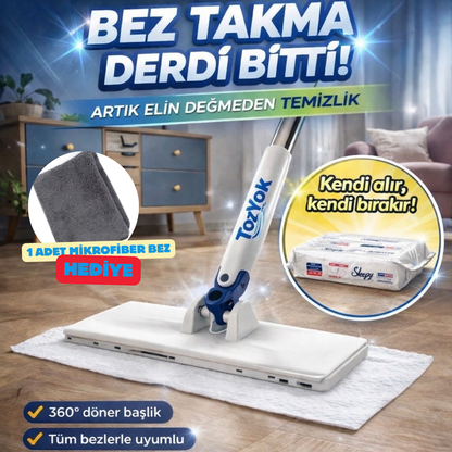 TozYok® Tüm Bezlerle Uyumlu Kıskaç Mop