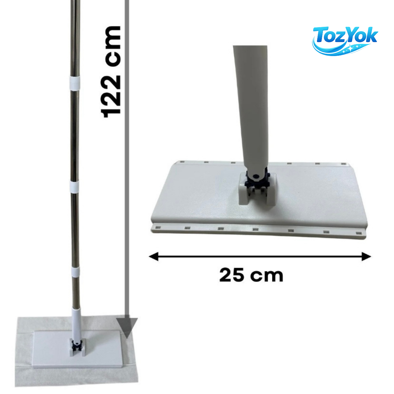 TozYok® Tüm Bezlerle Uyumlu Kıskaç Mop